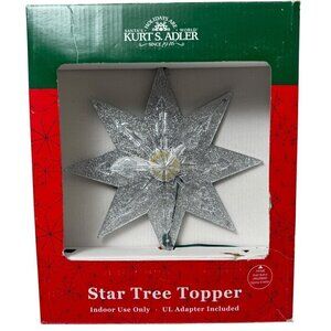 KURT ADLER Star Tree Topper Light Up Christmas Decor 8"